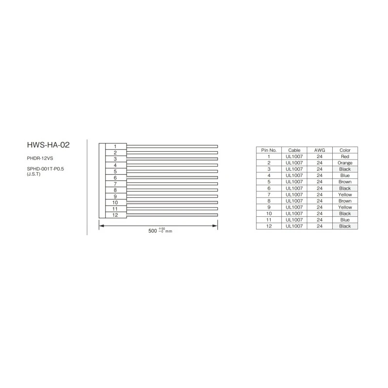 TDK-Lambda Wire Harness for use with HWS1000, HWS1500, HWS600, HWS1800T, HWS300 Power Supplies HWS1000