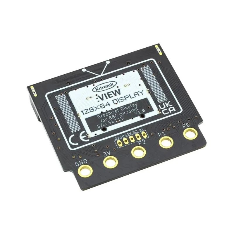 Kitronik Kitronik VIEW Graphics128 OLED Display 128x64 for BBC Micro bit 3V SSD1306 I2C Interface 56115