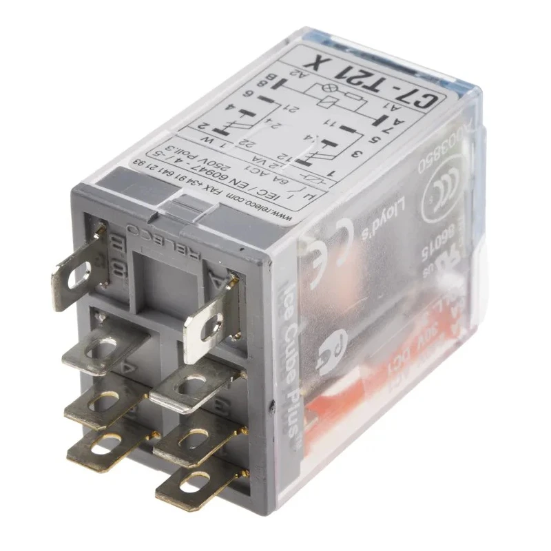Releco PCB Power Relay 230V AC Coil 6A Switching Current DPDT C7-T21X / AC 230 V