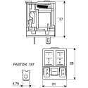 Releco PCB Power Relay 230V AC Coil 6A Switching Current DPDT C7-T21X / AC 230 V