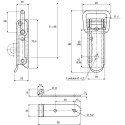 Savigny Stainless Steel Spring Loaded Toggle Latch 86 mm x 40 mm x 22 mm 40032 IB