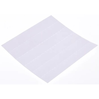 Raaco Drawer Labels Painted Steel, 10 mm Height x 64 mm Width x 1 mm Depth, White 107761