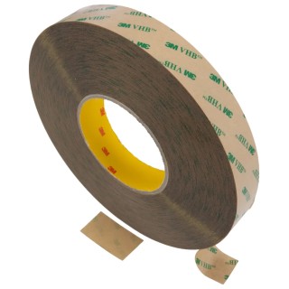 3M Clear Adhesive Transfer Tape with Aluminium Foil Backing 25mm x 55m, 690kPa Tensile Strength, UL 746C 9473 25mmX55m