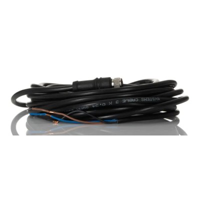 RS PRO Sensor Actuator Cable Female 3 Way M8 to Unterminated 5 m 60V Polyurethane Jacket Black 206-4935