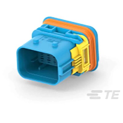 TE Connectivity LEAVYSEAL Automotive Connector Male Black Cable 22 Way Crimp Termination 3-1823449-1