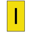 HellermannTyton Ovalgrip Slide-On Cable Marker, Pre-Printed "I", Yellow, fits 2.5 mm to 6 mm Cable, Polyvinyl 901-10460