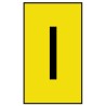 HellermannTyton Ovalgrip Slide-On Cable Marker, Pre-Printed "I", Yellow, fits 2.5 mm to 6 mm Cable, Polyvinyl 901-10460