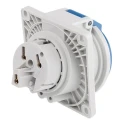 MENNEKES Industrial Power Connector Panel Mount Blue Polycarbonate 32A 230V 3 Pole IP44 7313 IP44