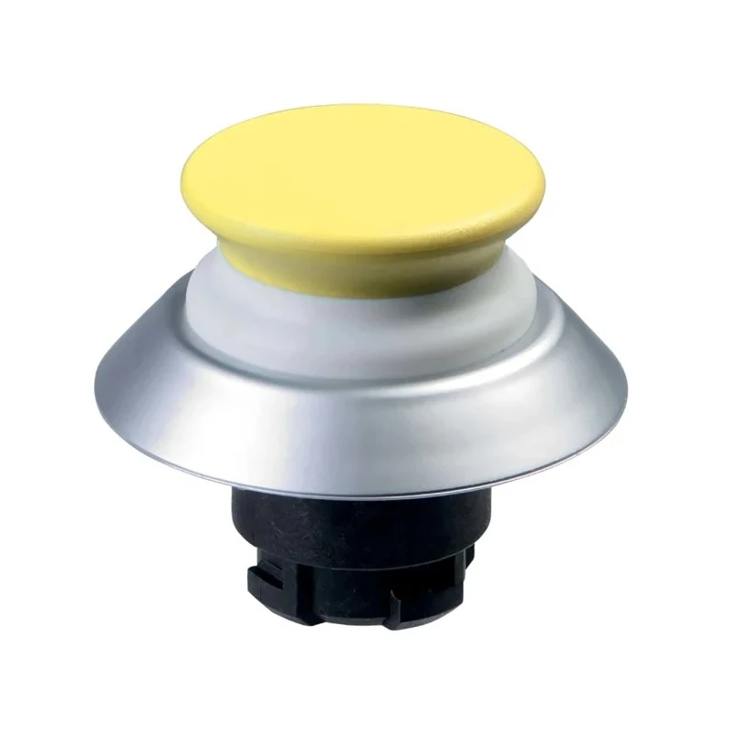 Schmersal Yellow Momentary Push Button Switch, 22.3 mm Cutout Diameter, Plastic, IP69K and IP67 Protection NDTP30GB
