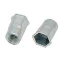 RS PRO Plain Threaded Insert Steel Zinc Plated 0.5mm-2mm Max Thickness 206-5534