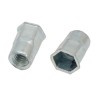 RS PRO Plain Threaded Insert Steel Zinc Plated 0.5mm-2mm Max Thickness 206-5534