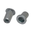 RS PRO Plain Threaded Insert diameter 6 mm, Flat Head Round Knurled Body, A4 Stainless Steel, 0.5 to 2 mm Material 206-5540