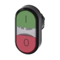 Siemens SIRIUS ACT 3SU10 Series Red Green Momentary Push Button Head 22 mm Cutout IP67 IP69K IP66 3SU1000-3AB42-0AK0