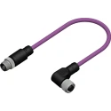 RS PRO Sensor Actuator Cable Female 5-way Right Angle to Male 5-way Straight PVC Jacket Purple 5m 206-7643