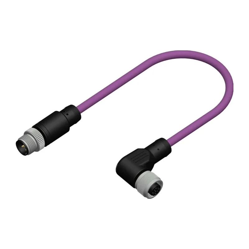 RS PRO Sensor Actuator Cable Female 5 Way Right Angle to Male 5 Way Straight PVC Jacket, 2 m 206-7642