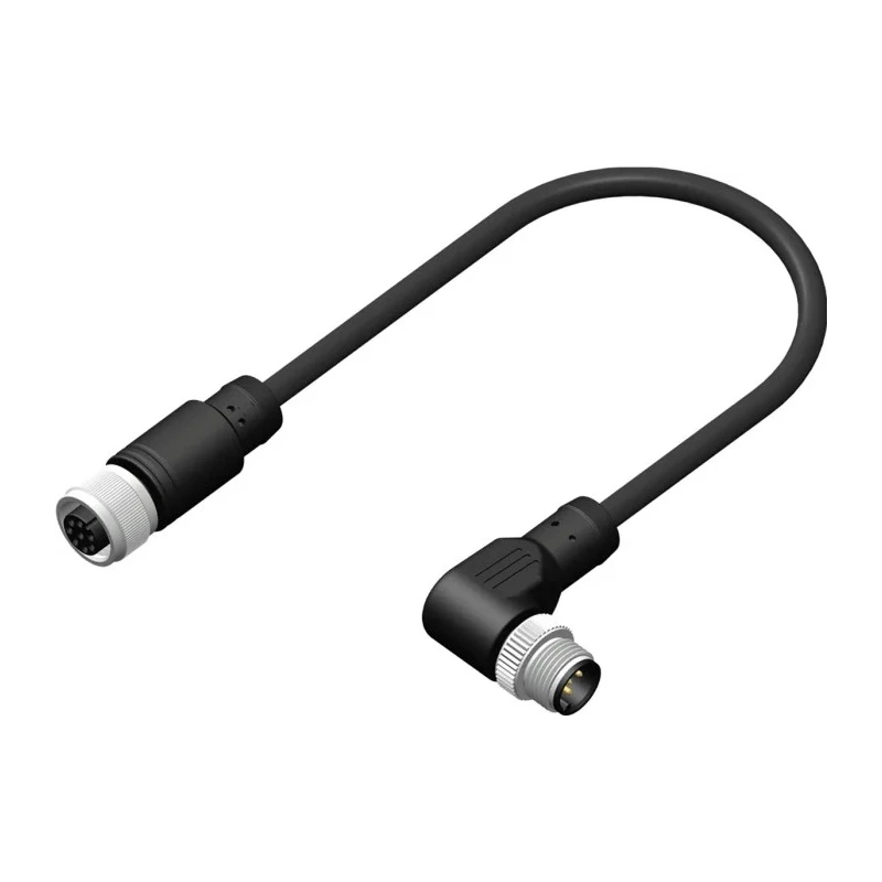 RS PRO Sensor Actuator Cable Female 8 Way Straight to Male 8 Way M12 Connector 2 m 30V 206-7655