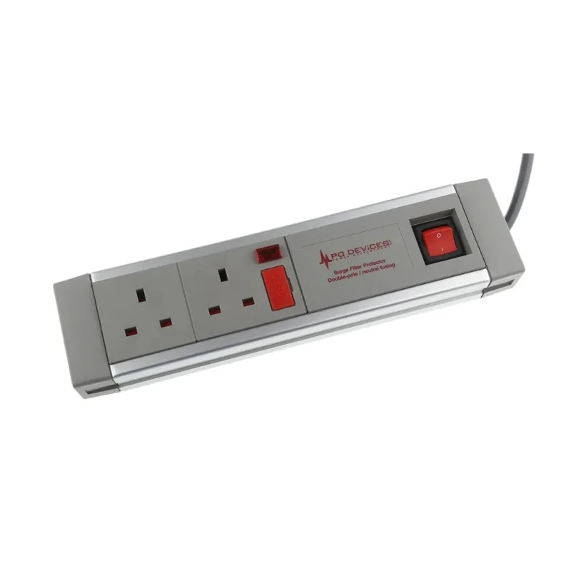 RS PRO 2 m 2 Socket Type G Surge Protected Power Strip Extension Lead 230V ac 13A 206-7500