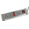 RS PRO 2 m 2 Socket Type G Surge Protected Power Strip Extension Lead 230V ac 13A 206-7500