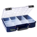 Raaco Adjustable Compartments 9 Cell Blue Polypropylene Compartment Box 79 mm x 337 mm x 278 mm 143974