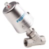 Festo Pneumatic Actuated Angle Seat Valve 40 bar 1/2 in Threaded NC Spring Return VZXF-L-M22C-M-B-G12-130-M1-V4V4T-50-40