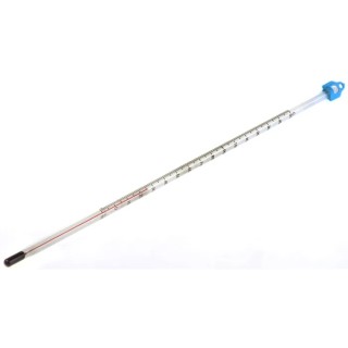 Brannan Immersion Glass Thermometer 150 °C Max, Red Spirit Filling, ±1 Division Accuracy 44/406/0