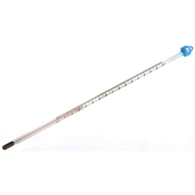 Brannan Immersion Glass Thermometer 150 °C Max, Red Spirit Filling, ±1 Division Accuracy 44/406/0