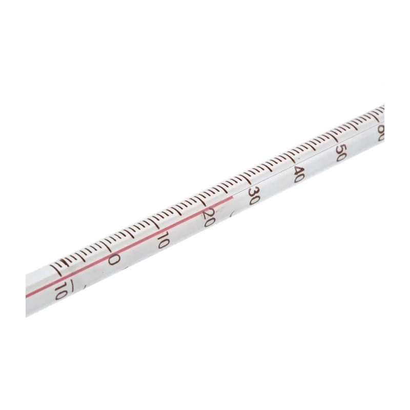 Brannan Immersion Glass Thermometer 150 °C Max, Red Spirit Filling, ±1 Division Accuracy 44/406/0