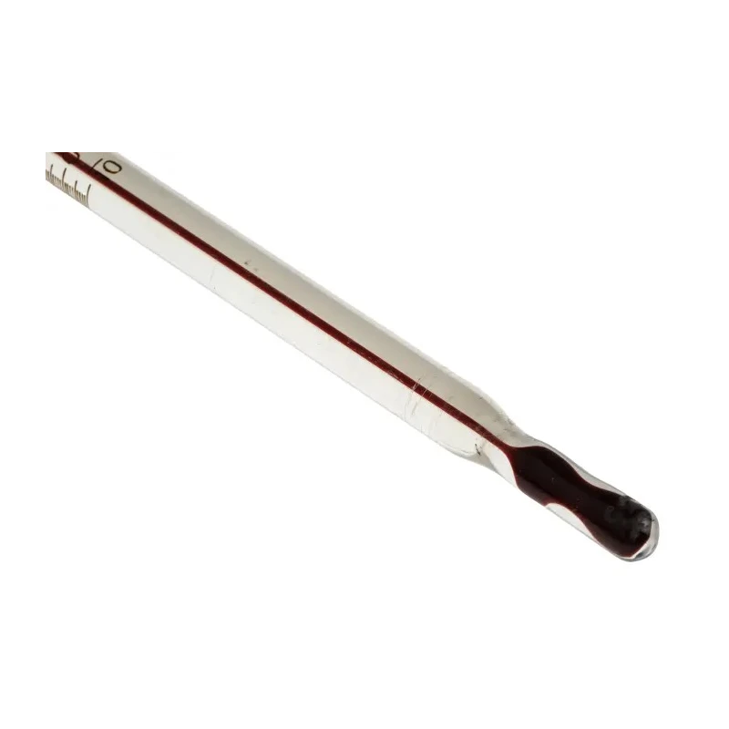 Brannan Immersion Glass Thermometer, 110 °C Max, Red Spirit Filled, ±1 Division Accuracy 44/430/0