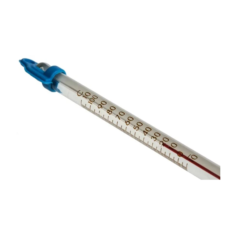 Brannan Immersion Glass Thermometer, 110 °C Max, Red Spirit Filled, ±1 Division Accuracy 44/430/0