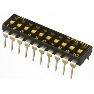 APEM Top Lever Recessed Rotary Coded DIP Switch IKD100000