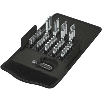 Wera Hex, Phillips, Pozidriv, Resistorx, Slotted, Torx Impact Screwdriver Bit Set, 61 Pieces 05057450001