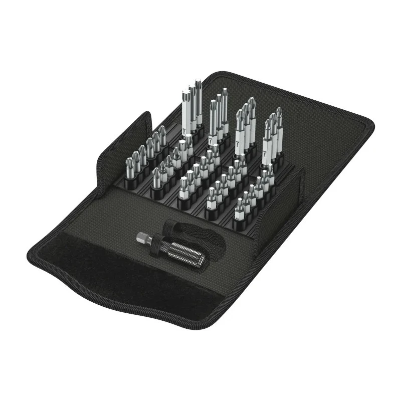 Wera Hex, Phillips, Pozidriv, Resistorx, Slotted, Torx Impact Screwdriver Bit Set, 61 Pieces 05057450001