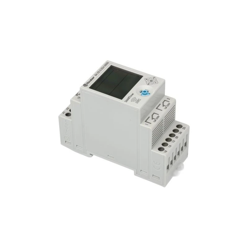Finder 84 Series DIN Rail Digital Timer, 2-Contact, DPDT, 110 to 240 V dc, 12 V ac, 24 V ac, 0.1 s to 9999 84.02.0.024.0000