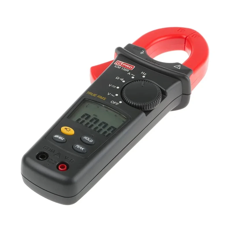 RS PRO ICM135R Clamp Meter 600 A AC 600 V DC 999 V AC True RMS CAT III Non-Contact Voltage Detector ICM135R