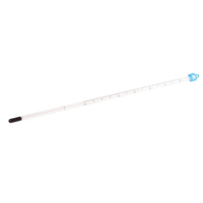 Brannan Immersion Glass Thermometer, 50 °C Max, 0.5 °C Division, Red Spirit Filling 44/401/0