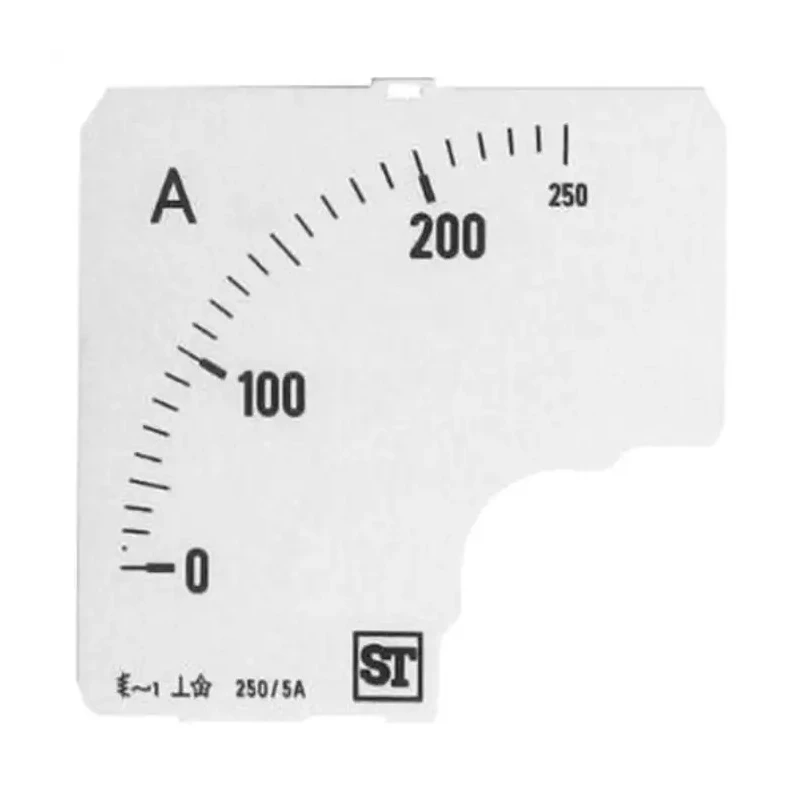 Sifam Tinsley Meter Scale Accessory for 72 x 72 Analogue Panel Ammeter EQ74-00D1-0001 0/250A