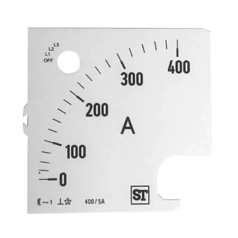 Sifam Tinsley Meter Scale Accessory for 96 x 96 Analogue Panel Ammeter SS94-00D1-0001 0/400A