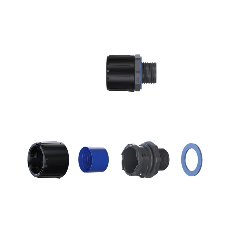 Flexicon Conduit Fitting 42 mm Nominal Size M40 Polyamide 66 Black IP66 IP69 IP68 IP67 FPAU42-M40B