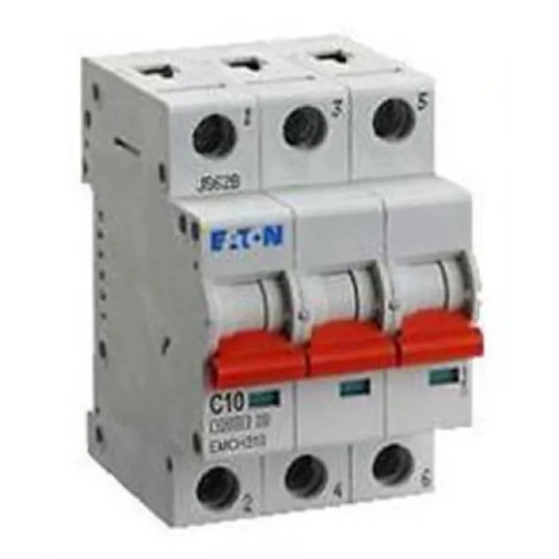 Eaton MEM Shield Miniature Circuit Breaker 3-Pole 6A Type C 240V AC 48V DC 10kA Breaking Capacity EMCH306 EMCH306