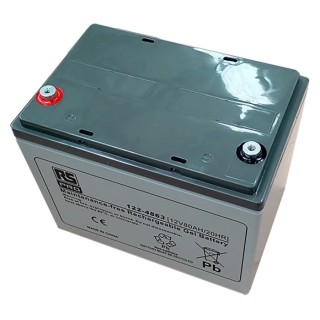 RS PRO 12 V T6 Sealed Lead Acid Battery 80 Ah AGM Construction 208mm x 260mm 122-4863