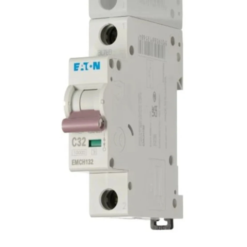 Eaton MEM Shield Miniature Circuit Breaker 1-Pole 32A Type C 240V AC 48V DC 10 kA Breaking Capacity EMCH132 EMCH132 EMCH132