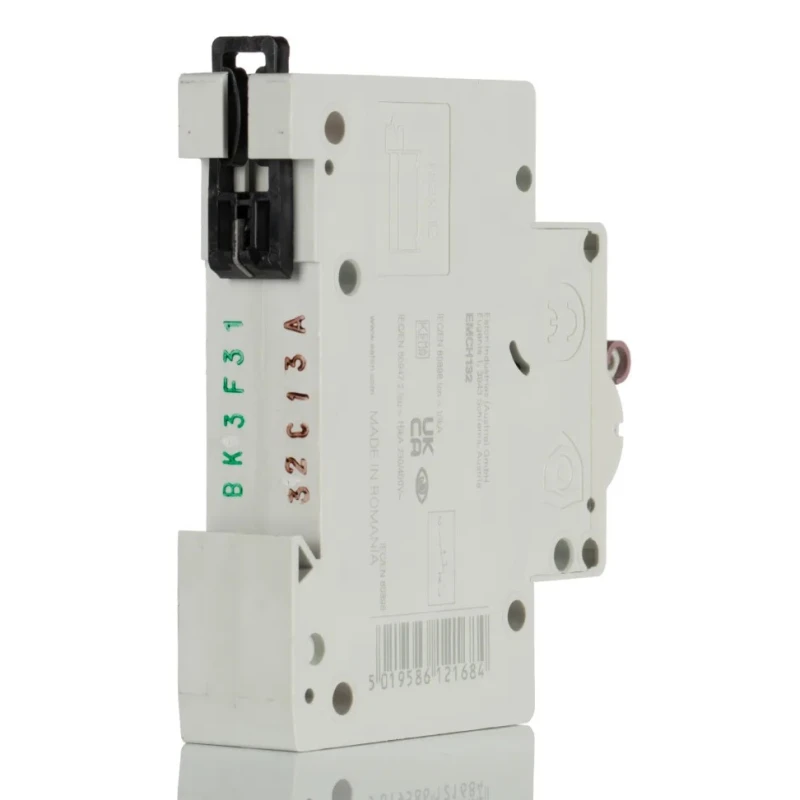 Eaton MEM Shield Miniature Circuit Breaker 1-Pole 32A Type C 240V AC 48V DC 10 kA Breaking Capacity EMCH132 EMCH132 EMCH132