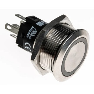 EAO Illuminated Push Button Switch Panel Mount Momentary SPDT Green LED IP65 IP67 240V 24V 82-6153.1133