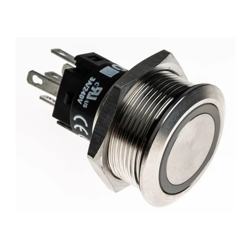 EAO Illuminated Push Button Switch Panel Mount Momentary SPDT Green LED IP65 IP67 240V 24V 82-6153.1133