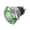 EAO Illuminated Push Button Switch Panel Mount Momentary SPDT Green LED IP65 IP67 240V 24V 82-6153.1133