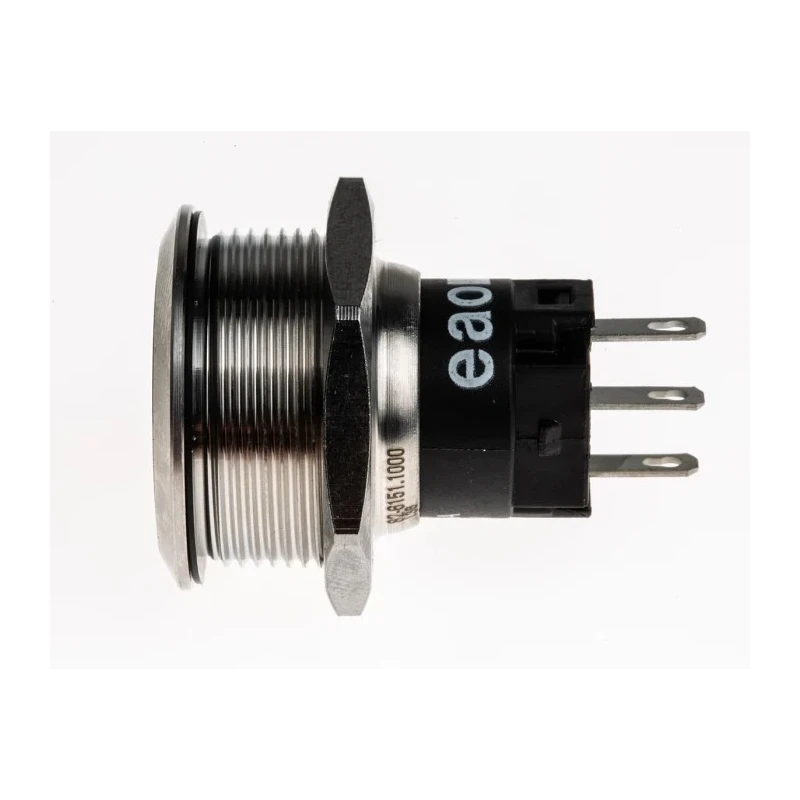 EAO Stainless Steel Push Button Switch Panel Mount Momentary SPDT 22.3 mm Cutout IP65 IP67 240 V AC/DC 82-6151.1000
