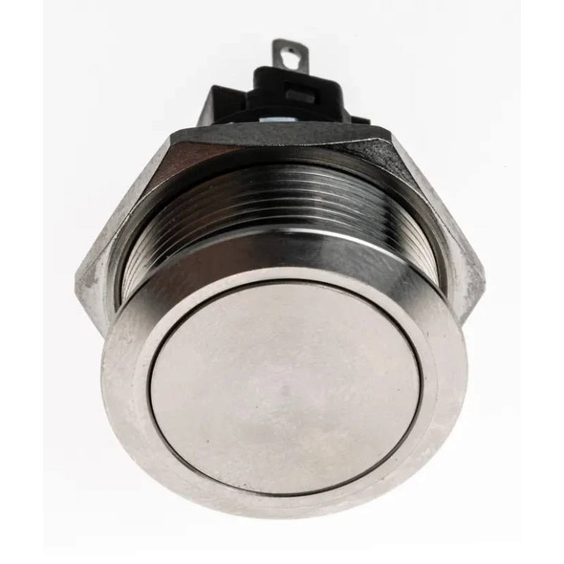 EAO Stainless Steel Push Button Switch Panel Mount Momentary SPDT 22.3 mm Cutout IP65 IP67 240 V AC/DC 82-6151.1000