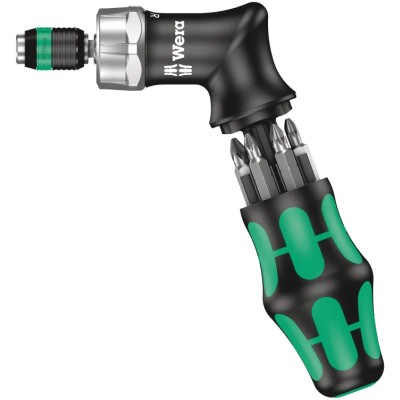 Wera Ratchet Screwdriver 1/4 in Hex Drive with Phillips, Pozidriv, and Torx Tips 05051030001