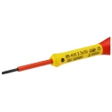 Stanley Insulated Screwdriver 2.5 mm Tip Thickness, 50 mm Blade Length, Soft Grip Handle, VDE/1000V Approved, 155mm 0-65-410