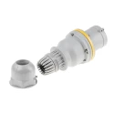 Scame Optima IP44 Yellow Cable Mount 2P+PE Straight Industrial Power Connector 63A 110V IP44